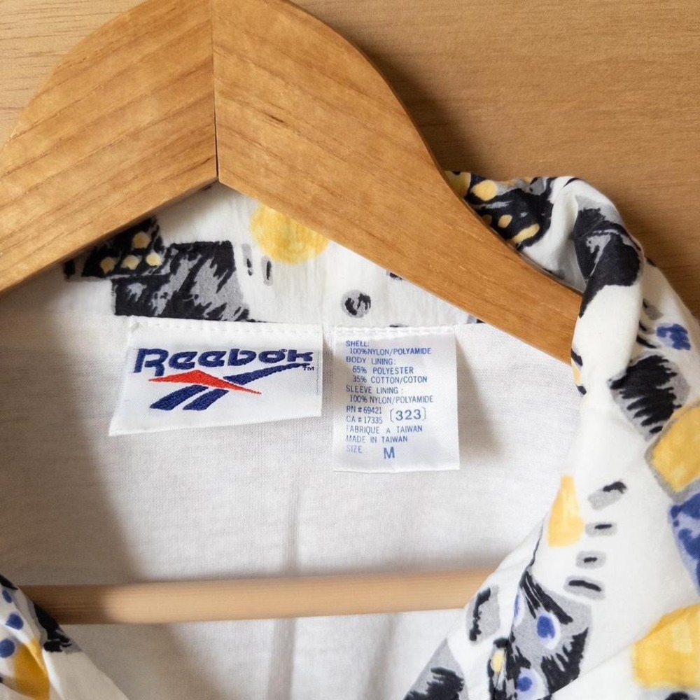 White and blue vintage Reebok 90s windbreaker jacket - Picture 4 of 5